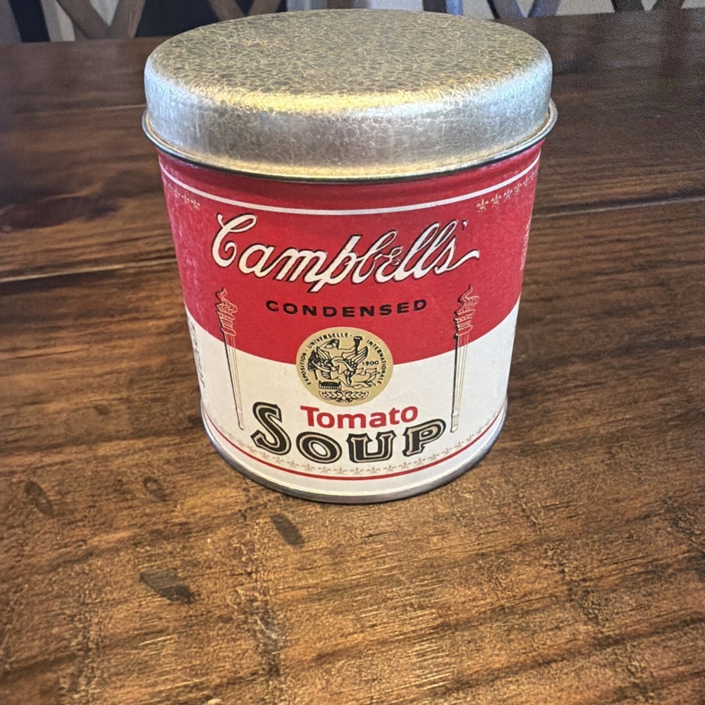 Vintage 1993 Campbell's Tomato Soup Small Tin Can Bristol Ware Tin Box Company